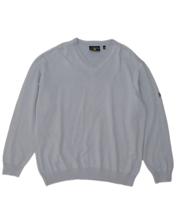 Navigare Herre V-hals sweater 2XL Blå Bomuld