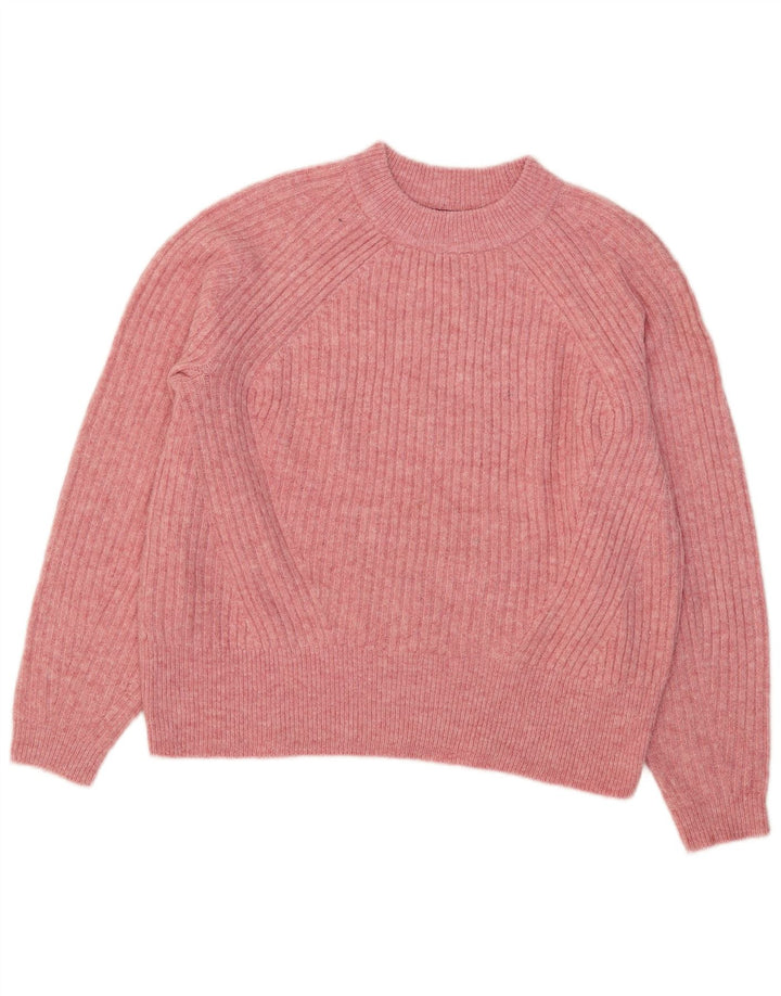 Marks & Spencer Dame sweater med rund hals DK 14 Medium Pink Akryl