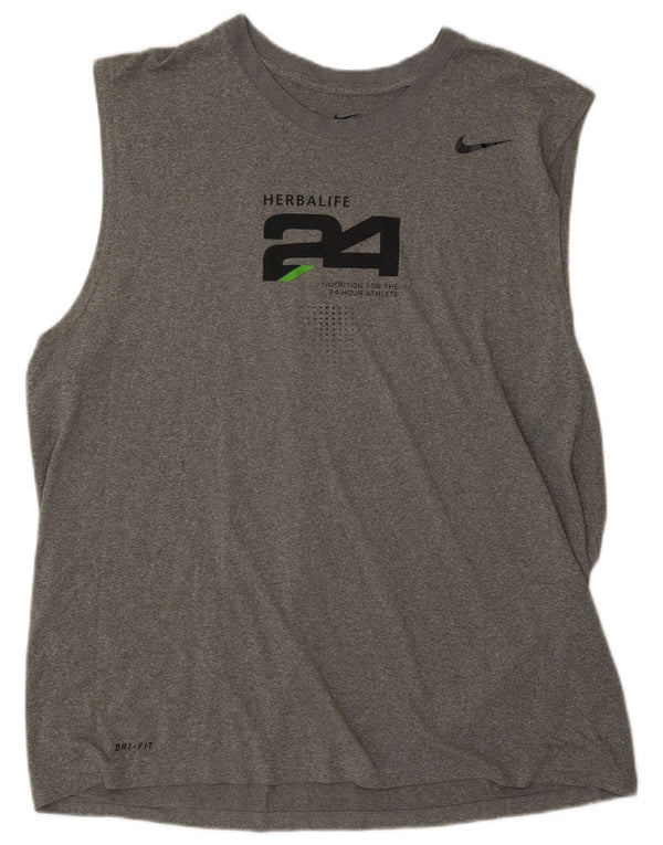 Nike Herbalife grafisk vest top XL Grå polyester