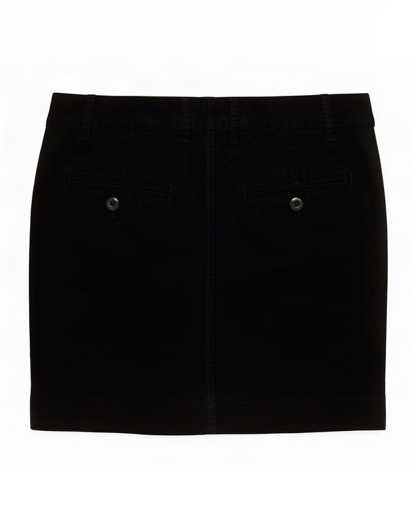 Marks & Spencer Dame Mini Corduroy Nederdel UK 14 Large W34 Black Bomuld