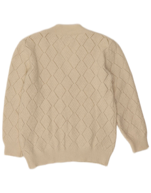 Zara Girls Cardigan Sweater 11-12 Years Off Hvid Akryl