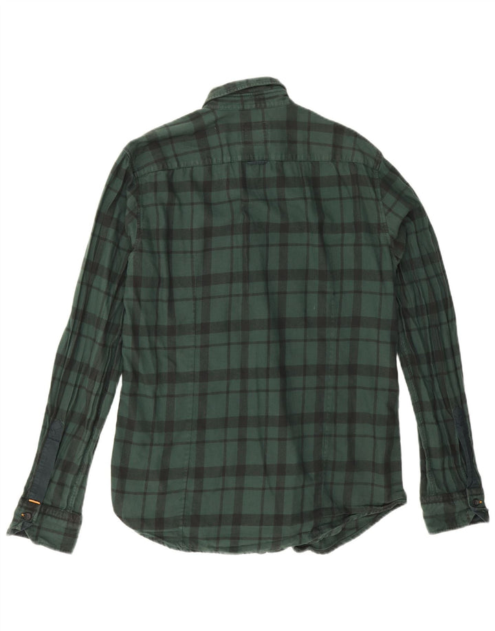 Hugo Boss Herre Flanelskjorte Medium Grøn Ternet Bomuld