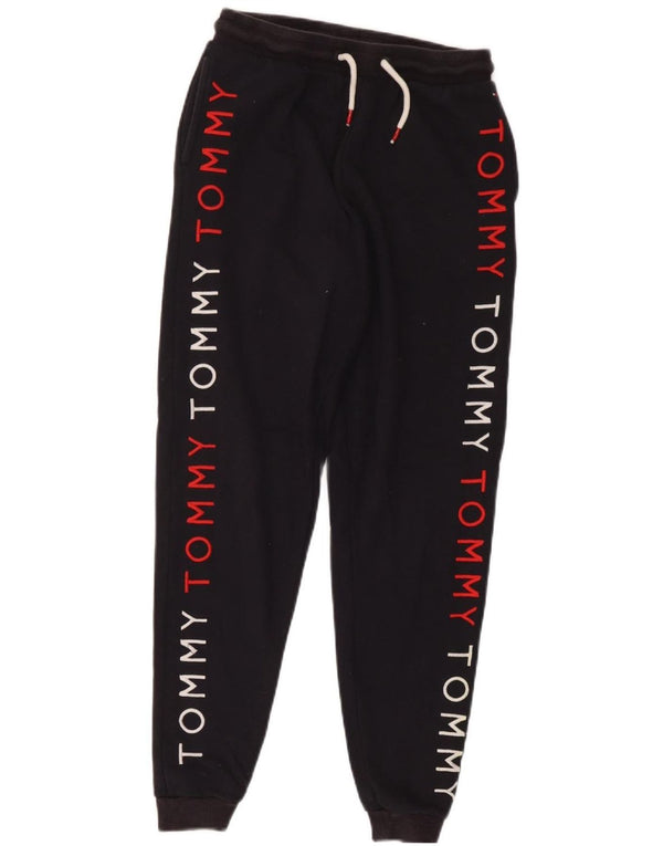 Tommy Hilfiger Grafisk træningsdragt til kvinder Joggers UK 8 Small Black