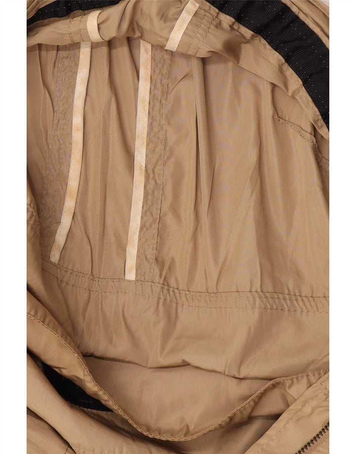 Zara Regnjakke med hætte til kvinder UK 12 Medium Beige Polyester