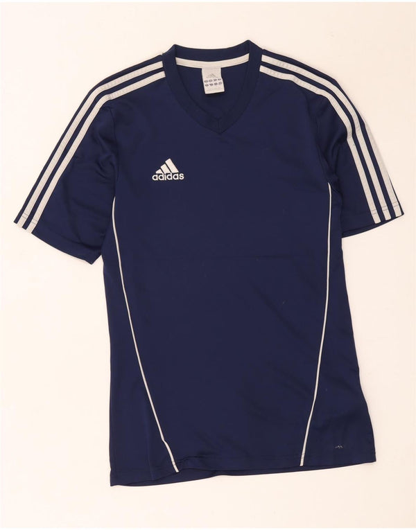Adidas T-shirt top til mænd, lille marineblå polyester