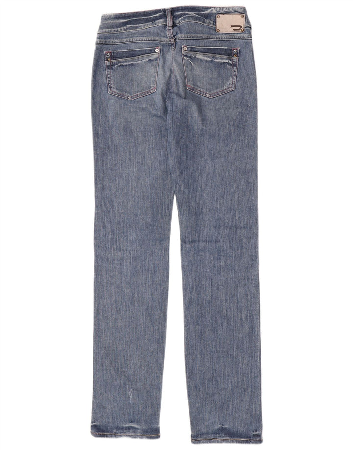 Diesel Dame Ronhar Straight Jeans W32 L34 Blå Bomuld