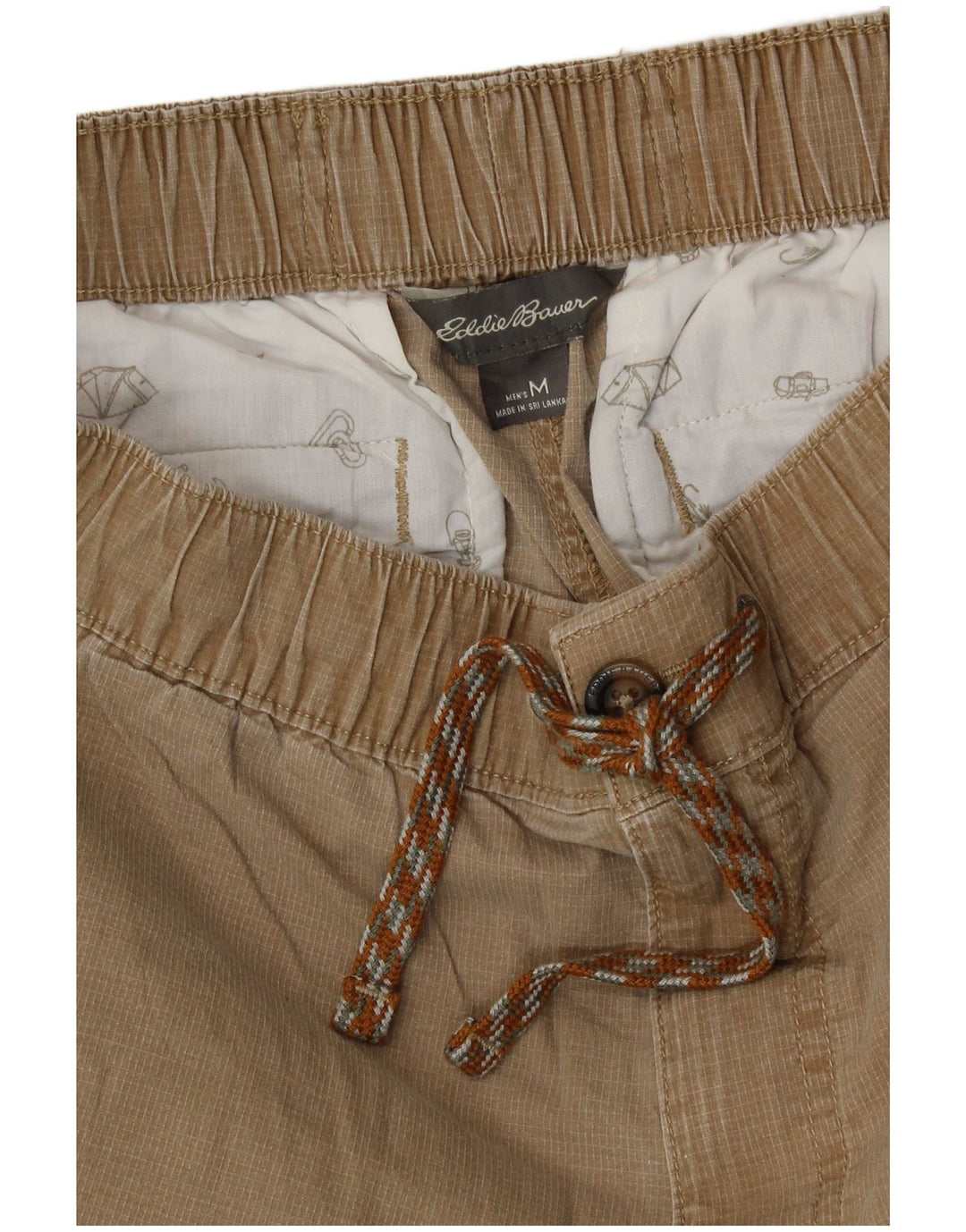 Eddie Bauer Herre Chino Shorts Medium W30 Beige Bomuld