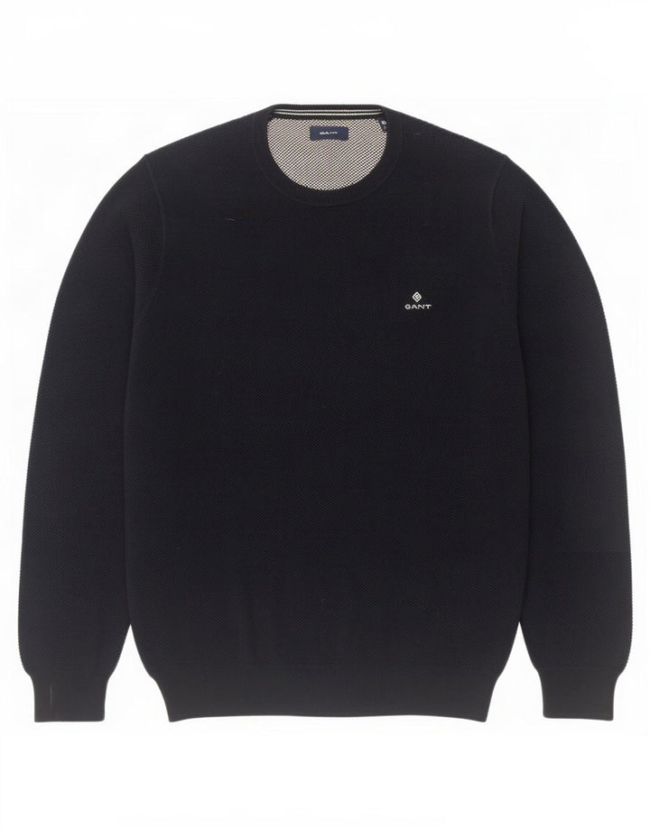 Gant herre rund hals sweater stor marineblå