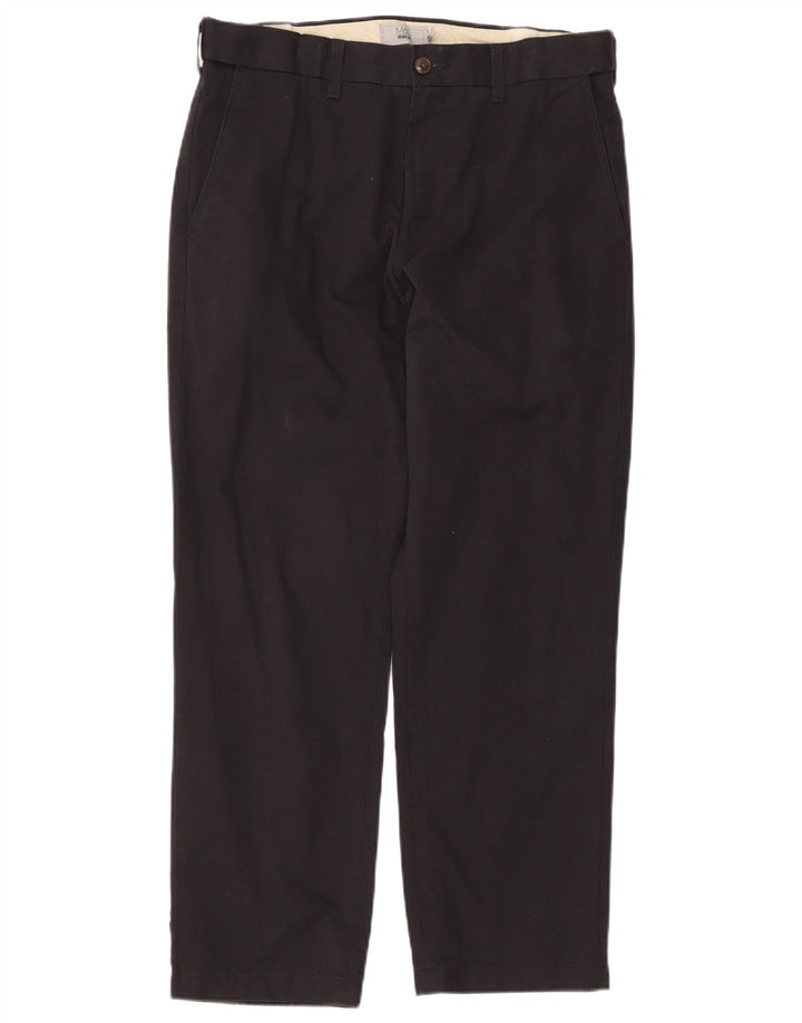 Marks & Spencer Herre Regular Fit Chinobukser W34 L29 Sort bomuld