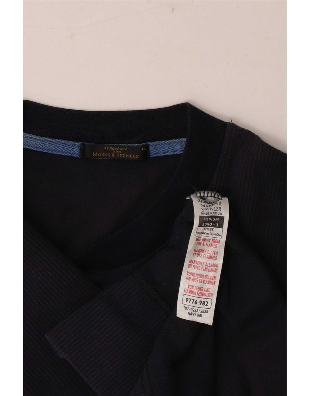Marks & Spencer Herre sweatshirt Jumper Medium Navyblå Bomuld