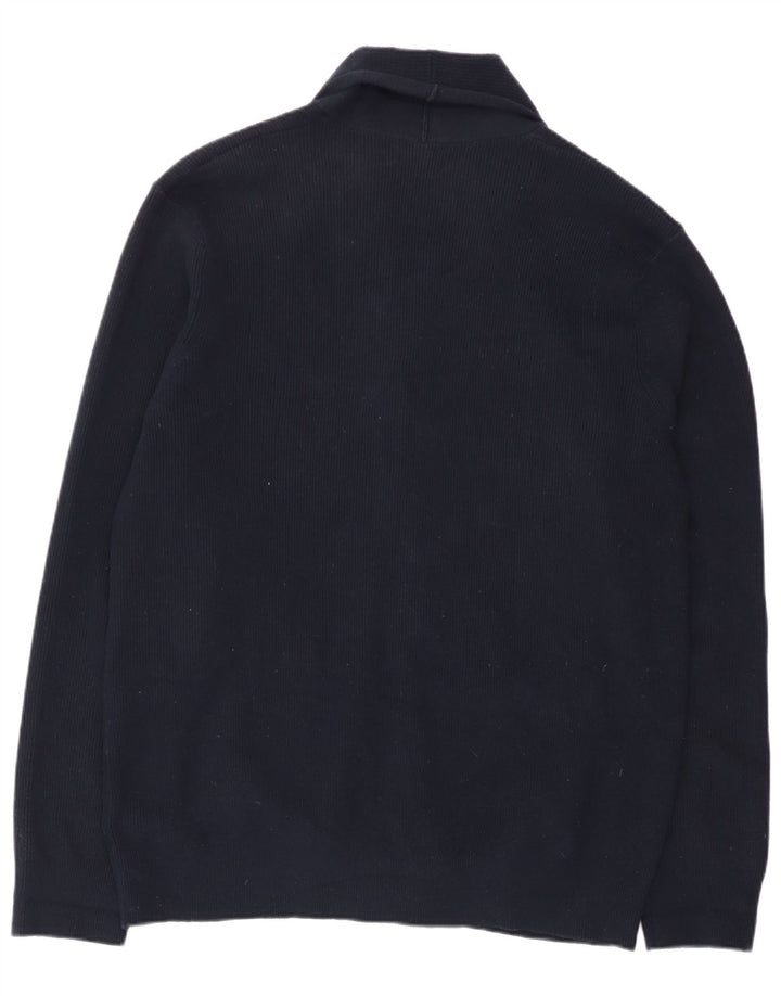 Marks & Spencer herre cardigan sweater XL marineblå polyester