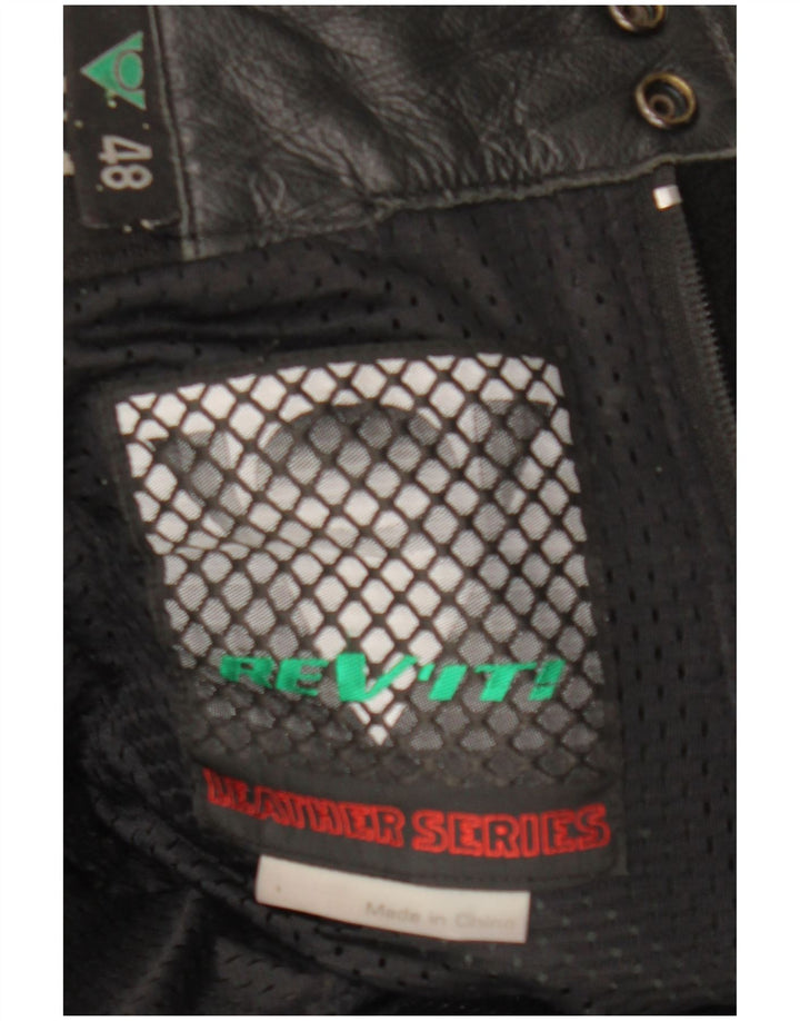 Rev'it Herre bikerbukser i læder IT 48 Medium W30 L29 sort læder