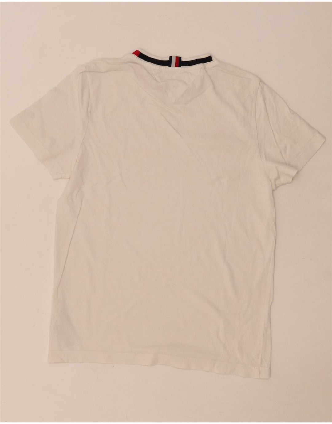 Tommy Hilfiger Herre T-Shirt Top XS Hvid Bomuld