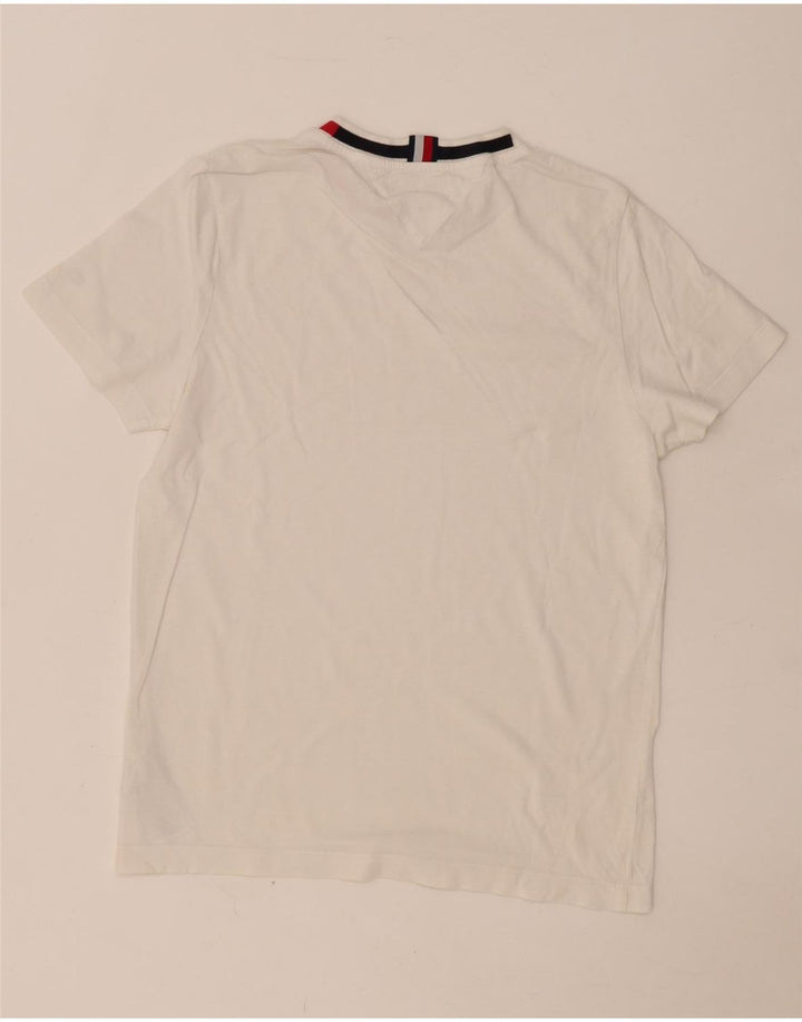 Tommy Hilfiger Herre T-Shirt Top XS Hvid Bomuld