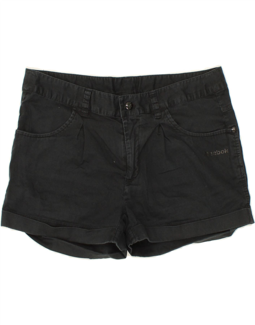 REEBOK Womens Casual Shorts Medium W30  Black Cotton Vintage Reebok and Second-Hand Reebok from Messina Hembry 