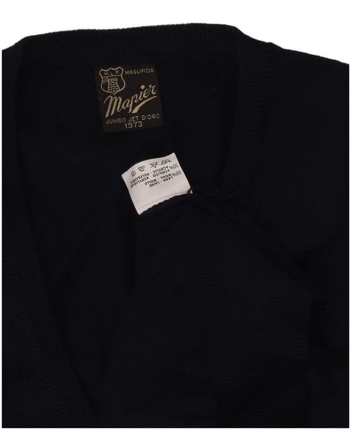 MAPIER Herrevest Tank Top Medium Marineblå Uld