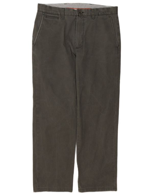 Dockers Straight Chino-bukser til mænd W33 L29 Grå bomuld