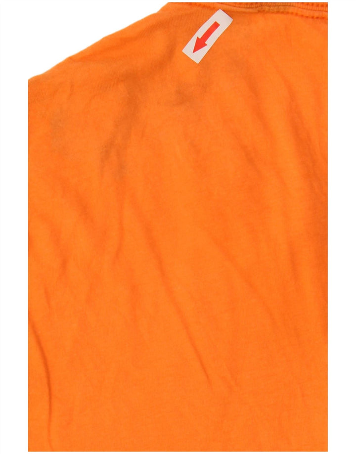 Penguin Herre grafisk T-shirt Top Medium Orange Bomuld