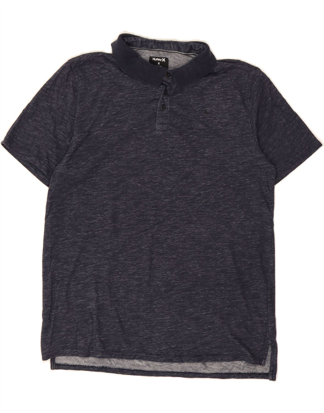 HURLEY Mens Dri Fit Polo Shirt Medium Navy Blue Flecked Cotton Vintage Hurley and Second-Hand Hurley from Messina Hembry 