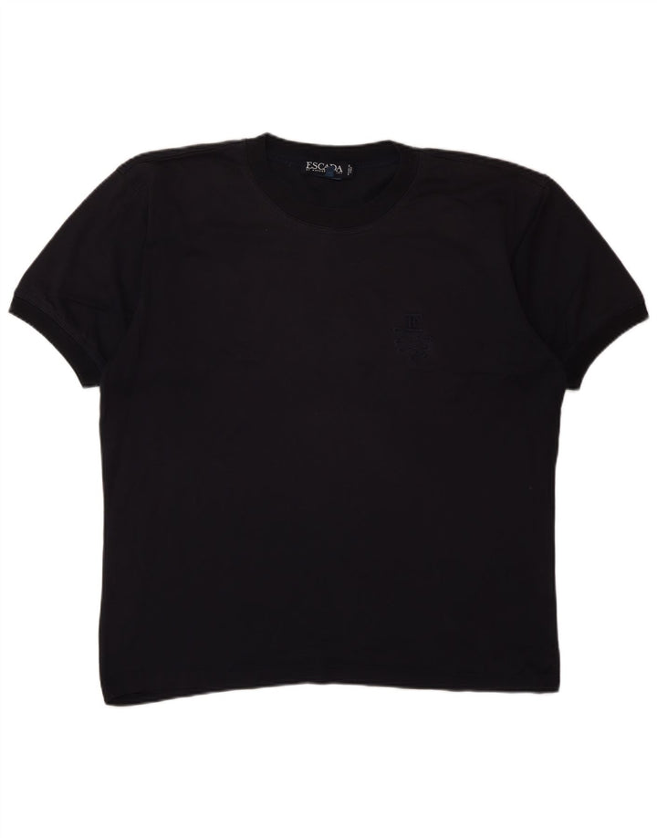 ESCADA Herre T-Shirt Top Stor Marineblå Bomuld
