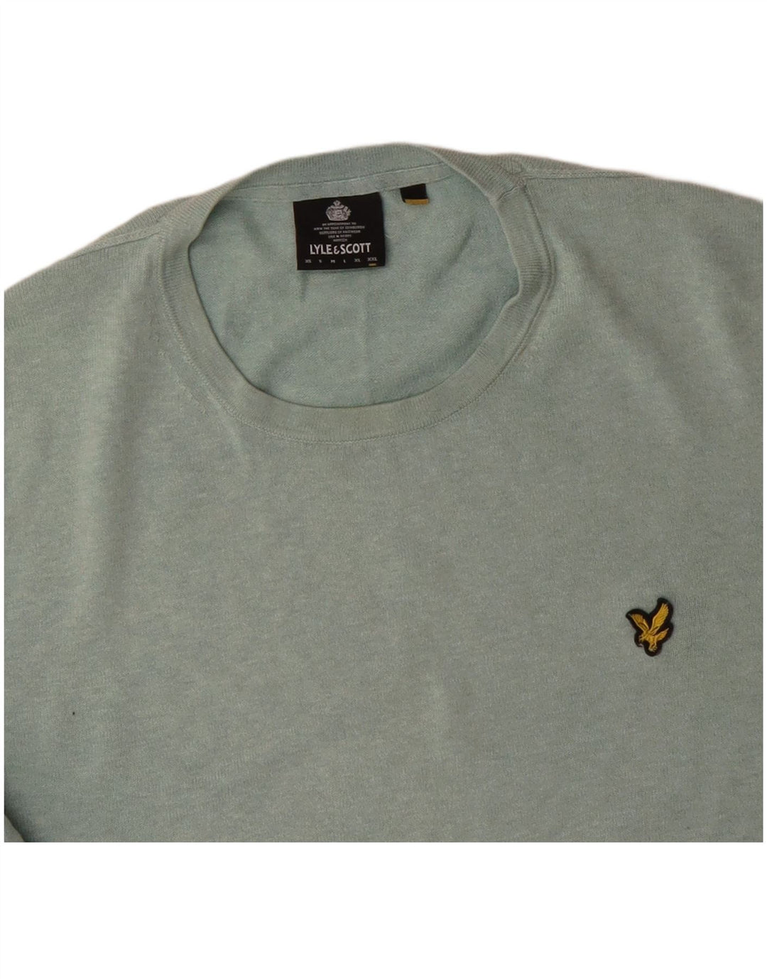 LYLE & SCOTT Herre sweater med rund hals 2XL grøn bomuld