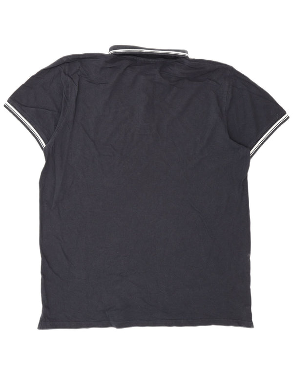 Sergio Tacchini herre poloshirt 2XL marineblå stribet bomuld