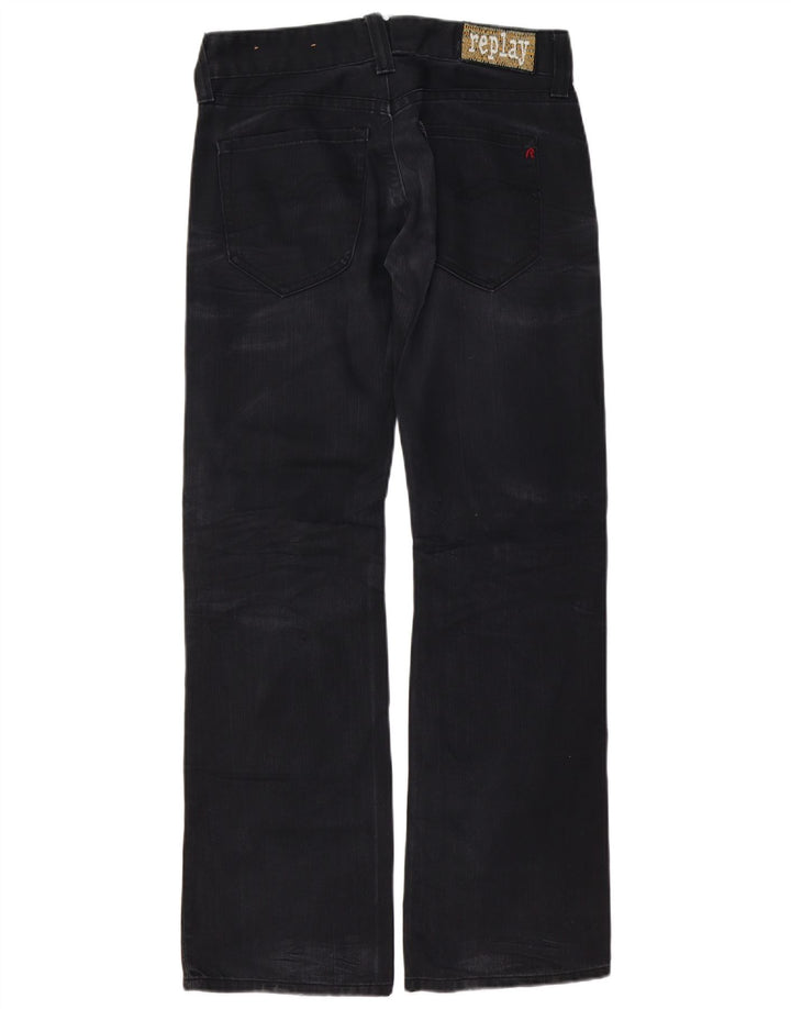 Replay Dame Bootcut Jeans W30 L32 Sort Bomuld