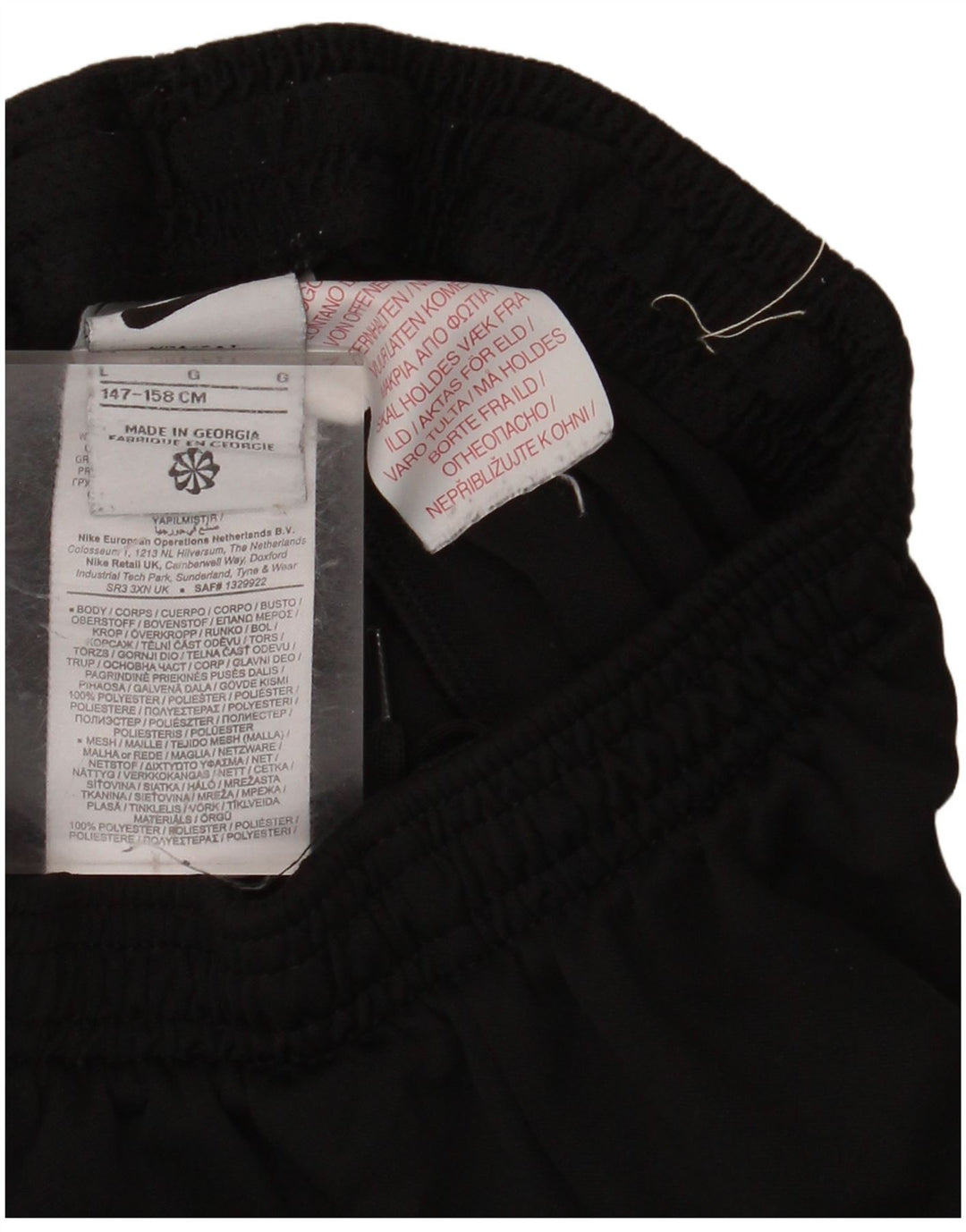 NIKE Træningsdragtsbukser til drenge 12-13 år Large Black Colourblock Polyester