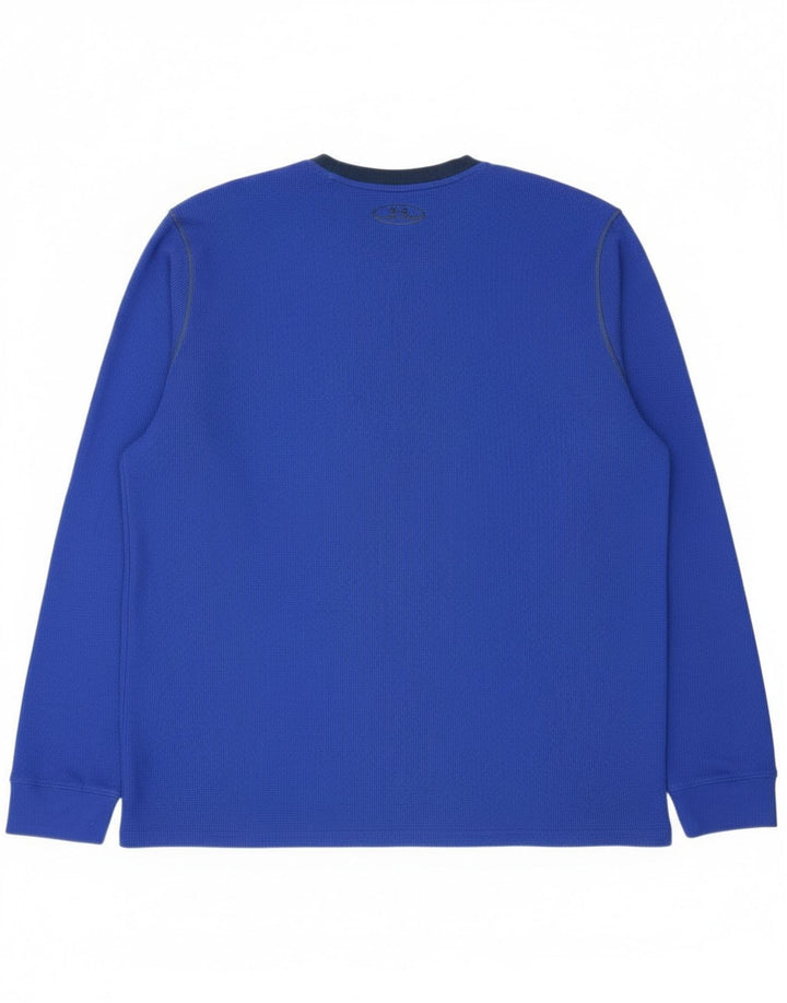 Under Armour Herre Cold Gear Top Langærmet 2XL Blå Polyester