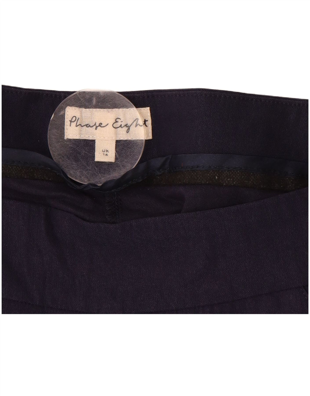 PHASE EIGHT Womens Cropped Trousers UK 14 Medium W30 L24 Navy Blue