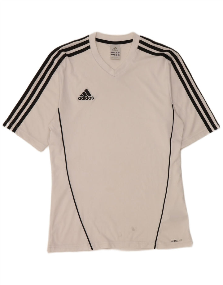 Adidas Herre Climalite T-Shirt Top Lille Hvid Polyester