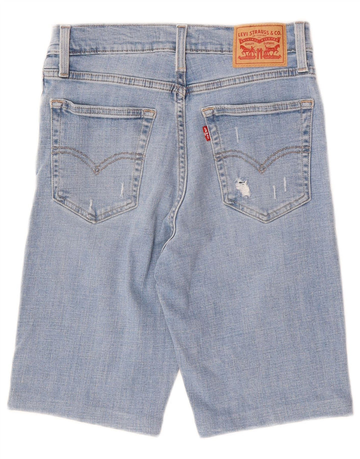 Levi's Womens Distressed High Rise denimshorts W28 Medium Blue Cotton