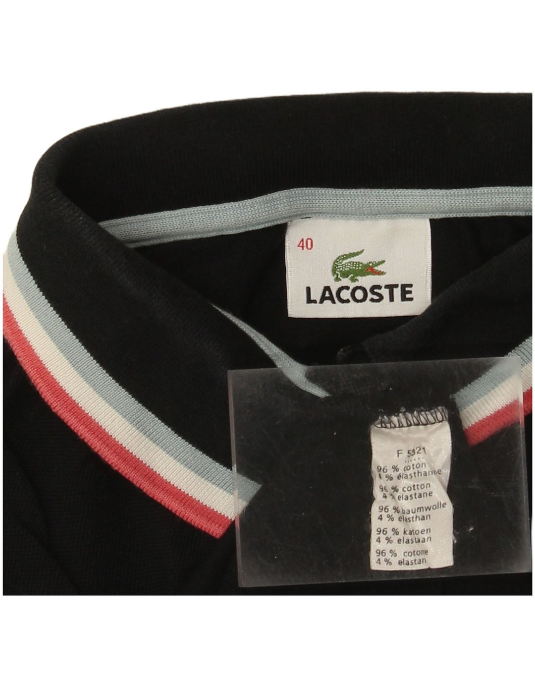 LACOSTE Poloshirt til kvinder str. 40 Medium Sort Bomuld