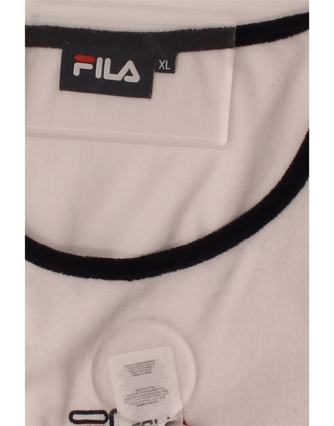 FILA Womens Sleeveless Basic Dress UK 18 XL White Colourblock Cotton Vintage Fila and Second-Hand Fila from Messina Hembry 
