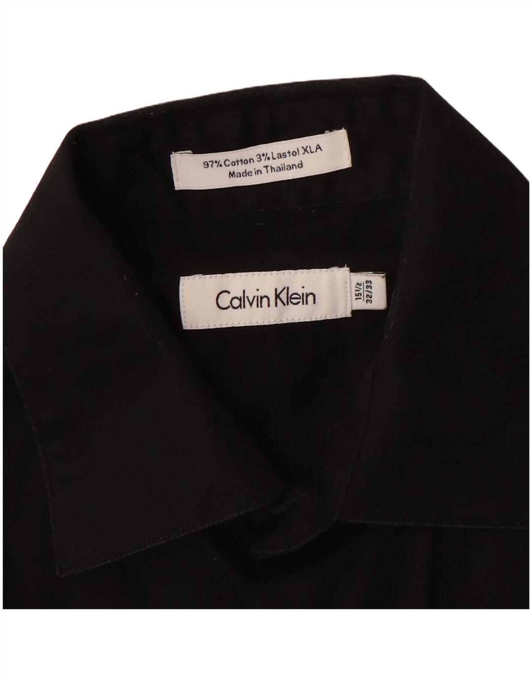 Calvin Klein Herreskjorte str. 15 1/2 Medium Sort Bomuld