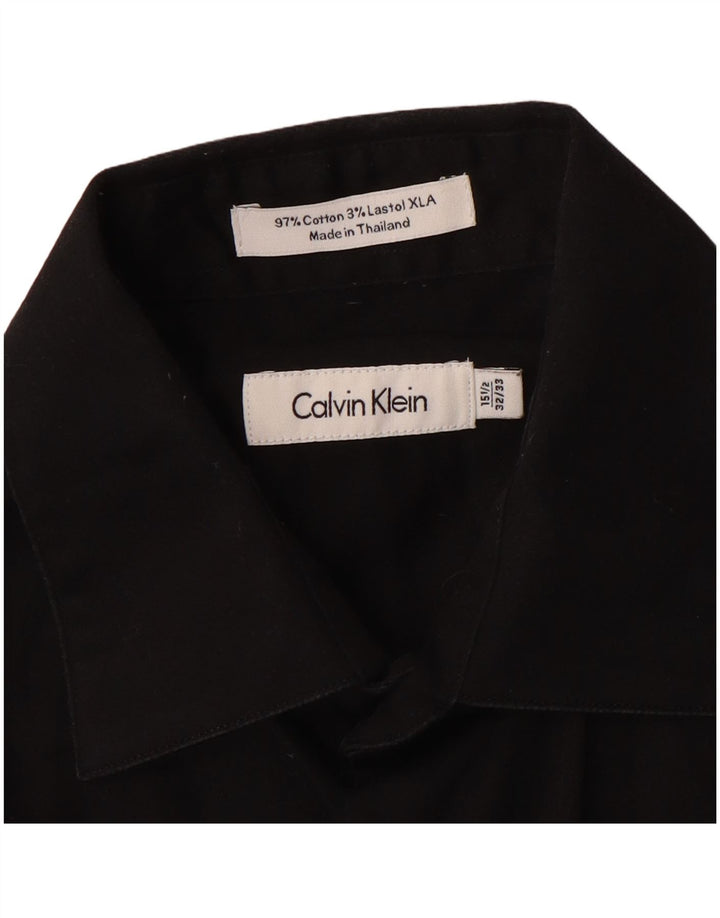 Calvin Klein Herreskjorte str. 15 1/2 Medium Sort Bomuld