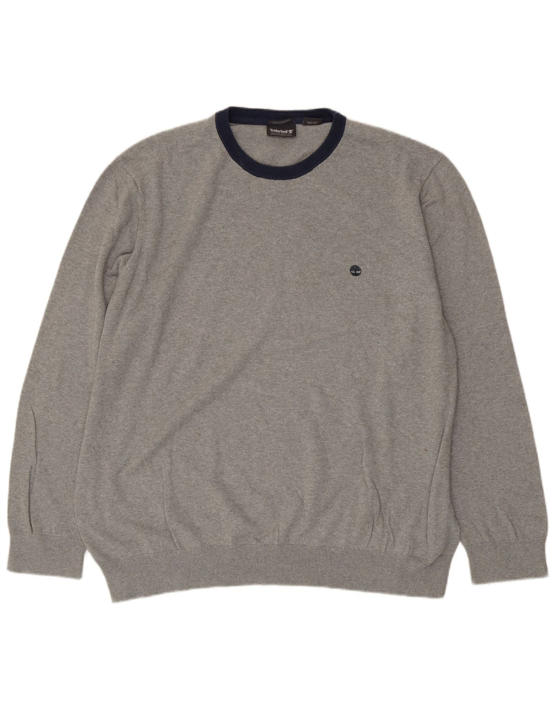 TIMBERLAND Herre sweater med rund hals 3XL grå bomuld