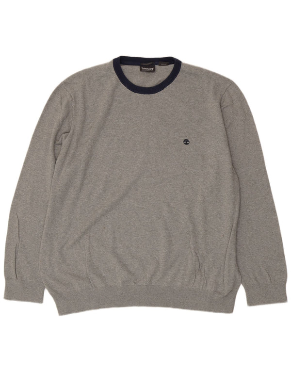 TIMBERLAND Herre sweater med rund hals 3XL grå bomuld