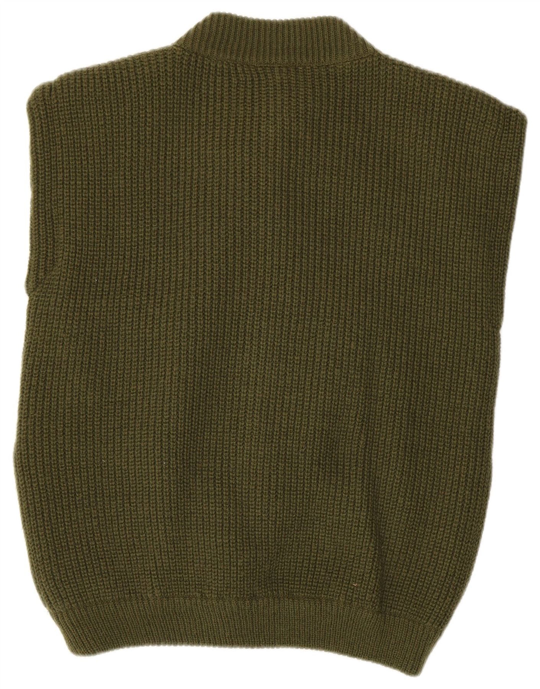 Liverani Herre ærmeløs cardigan sweater IT 48 Medium Khaki Wool