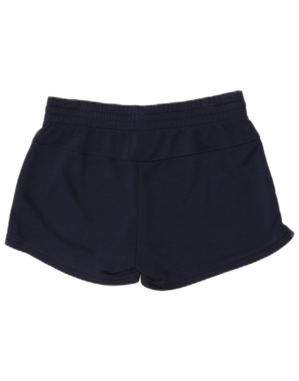 Adidas grafiske sportsshorts til kvinder UK 12/14 Mellem marineblå bomuld
