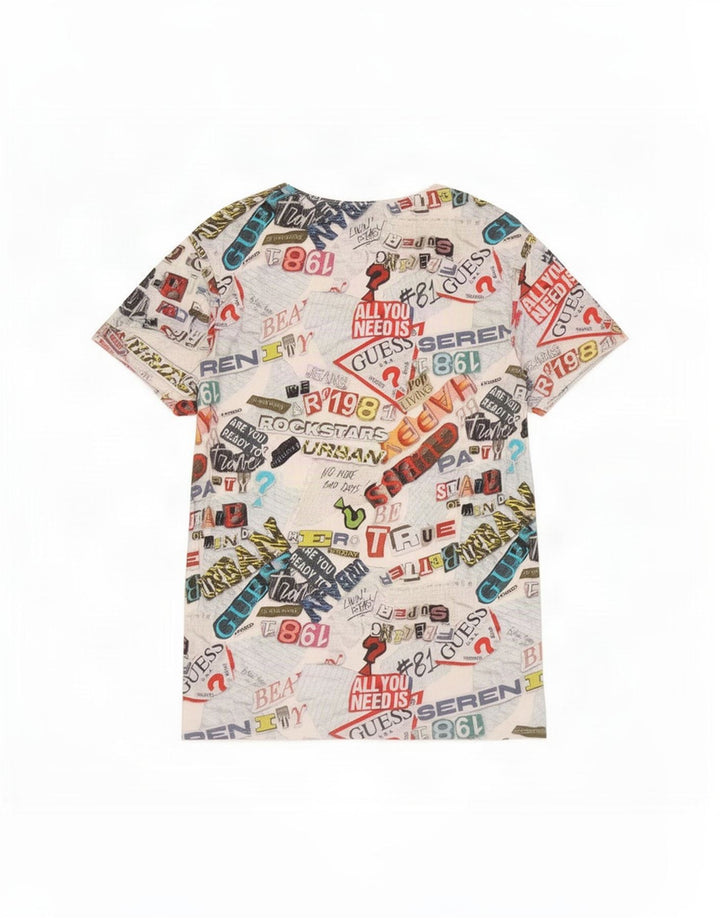 Guess drenge grafisk top langærmet 11-12 år Flerfarvet patchwork