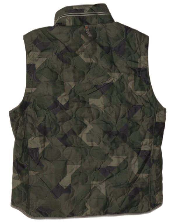 G-Star Herre Hooded Quilted Gilet UK 44 2XL Grøn Camouflage Polyester