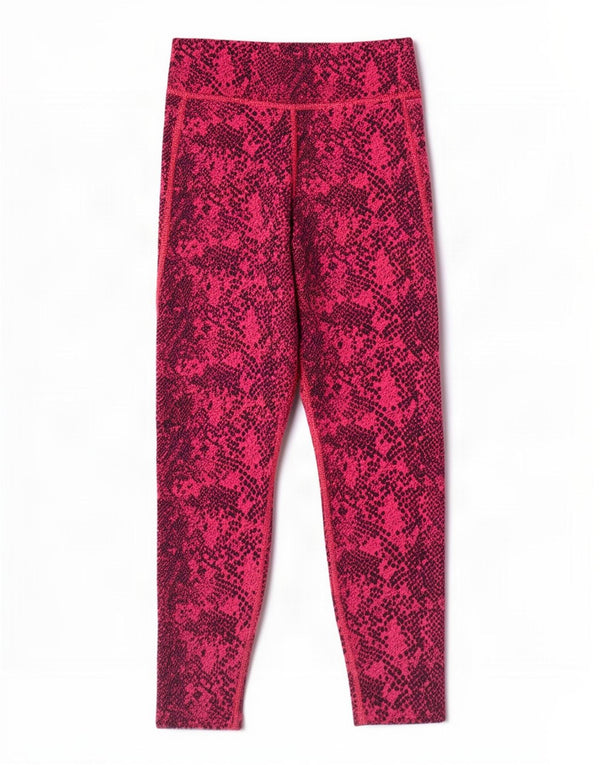 Adidas Girls Aeroready Leggings 11-12 år Pink Animal Print Polyester