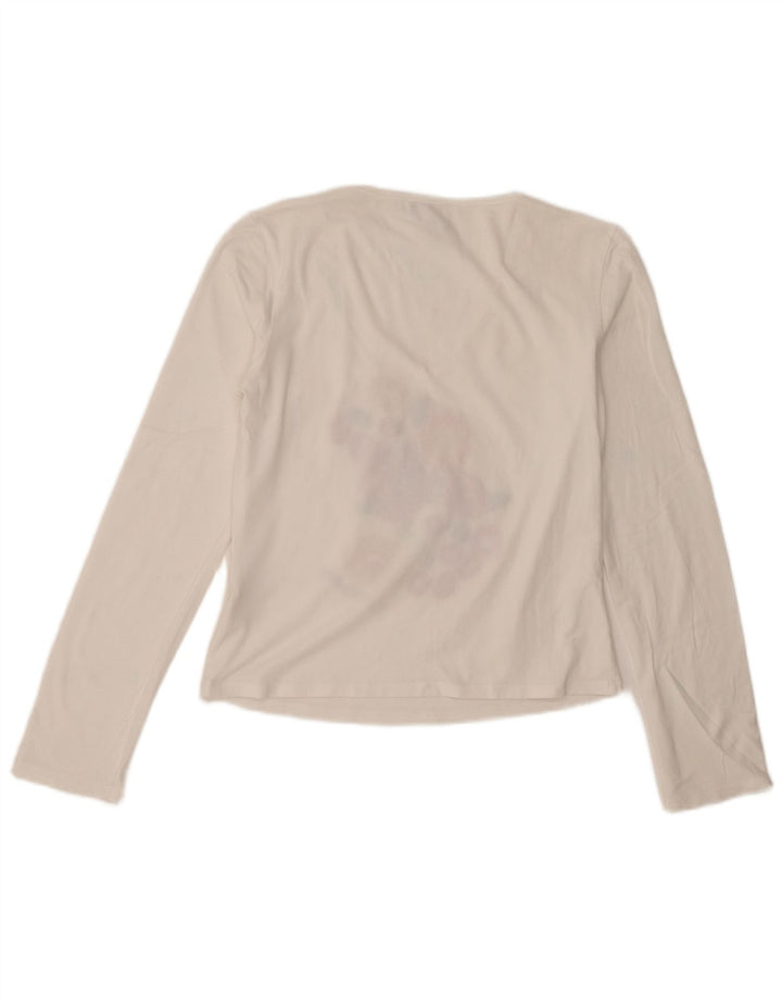 Iceberg Dame Grafisk Top Langærmet IT 42 Medium White Floral Bomuld