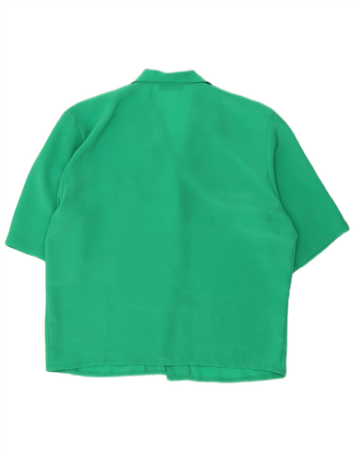 Marcello Cioni Dame Kortærmet Bluse IT 44 Medium Grøn