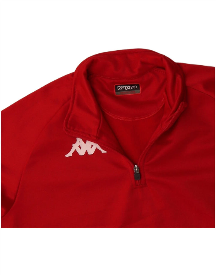 KAPPA Herre lynlås-hals Top Langærmet Medium Rød Polyester