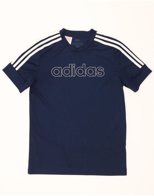 Adidas drenge Climalite grafisk t-shirt top 13-14 år stor marineblå