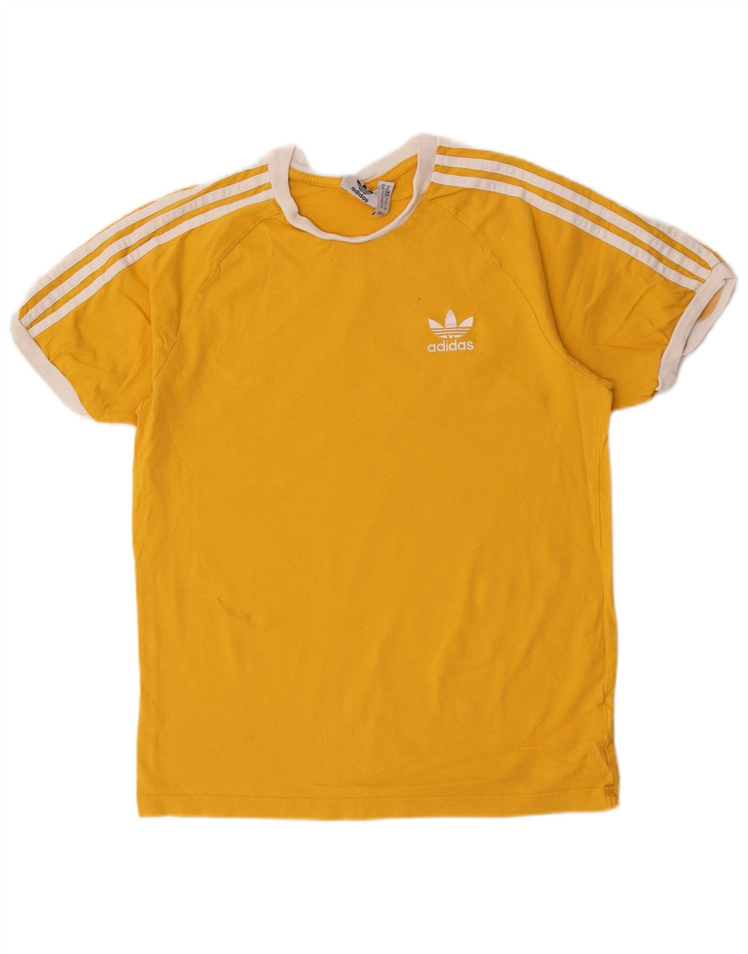 Adidas Herre T-Shirt Top Medium Gul Bomuld