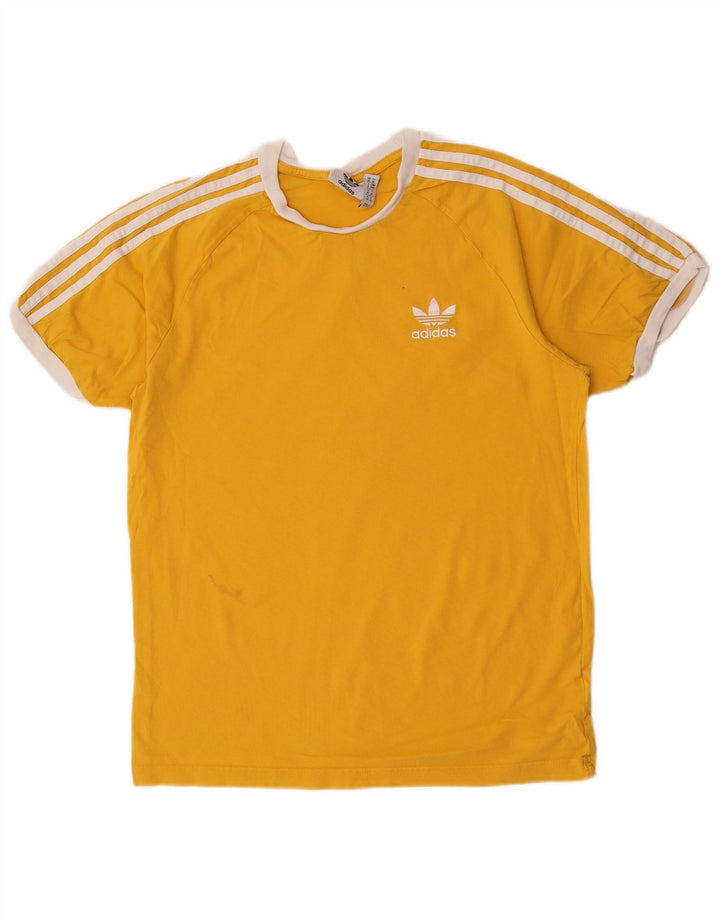 Adidas Herre T-Shirt Top Medium Gul Bomuld