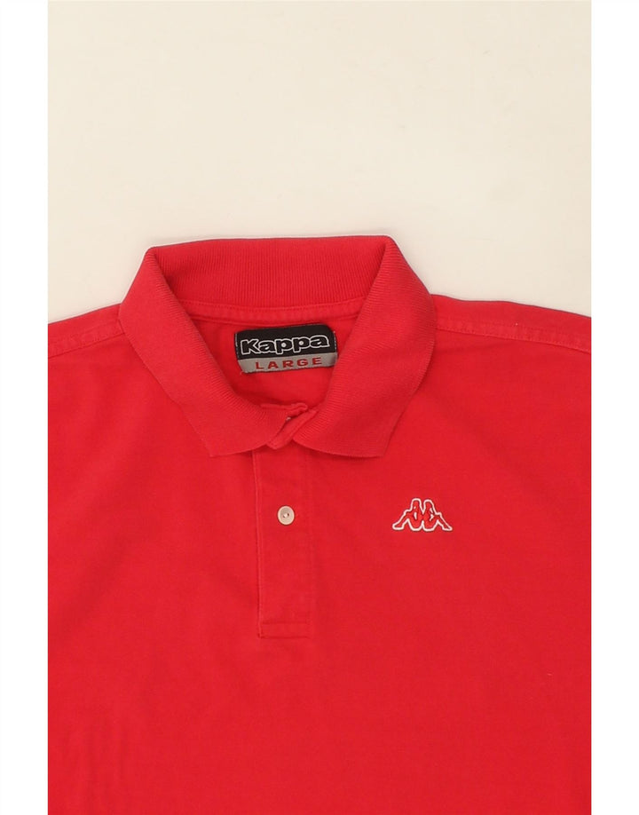 KAPPA Mens Polo Shirt Large Red Cotton Vintage Kappa and Second-Hand Kappa from Messina Hembry 
